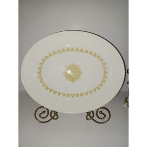 Vintage Sheffield Serenade 11.5" Oval Serving‎ Dish Platter Plate Tray - Gold